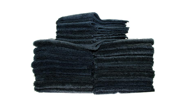 The Rag Company Creature Edgeless 420 Towel Black 16" x 16" BULK 25x